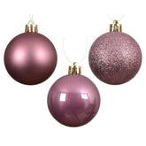 Decoris Shatterproof Baubles Box of 10pcs 6cm - Vintage Pink